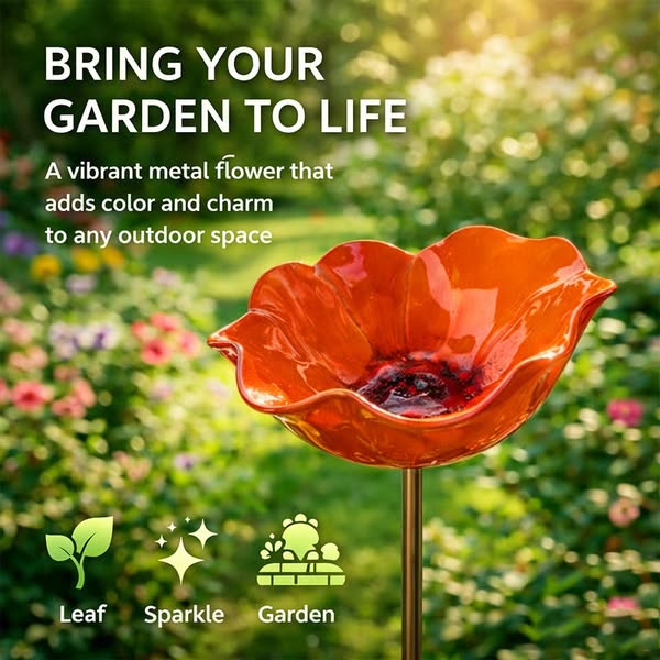 💖🎁2026 Hot Sale 50% Off🌺Handmade Metal Flower Garden Stake🐦 - Image 20