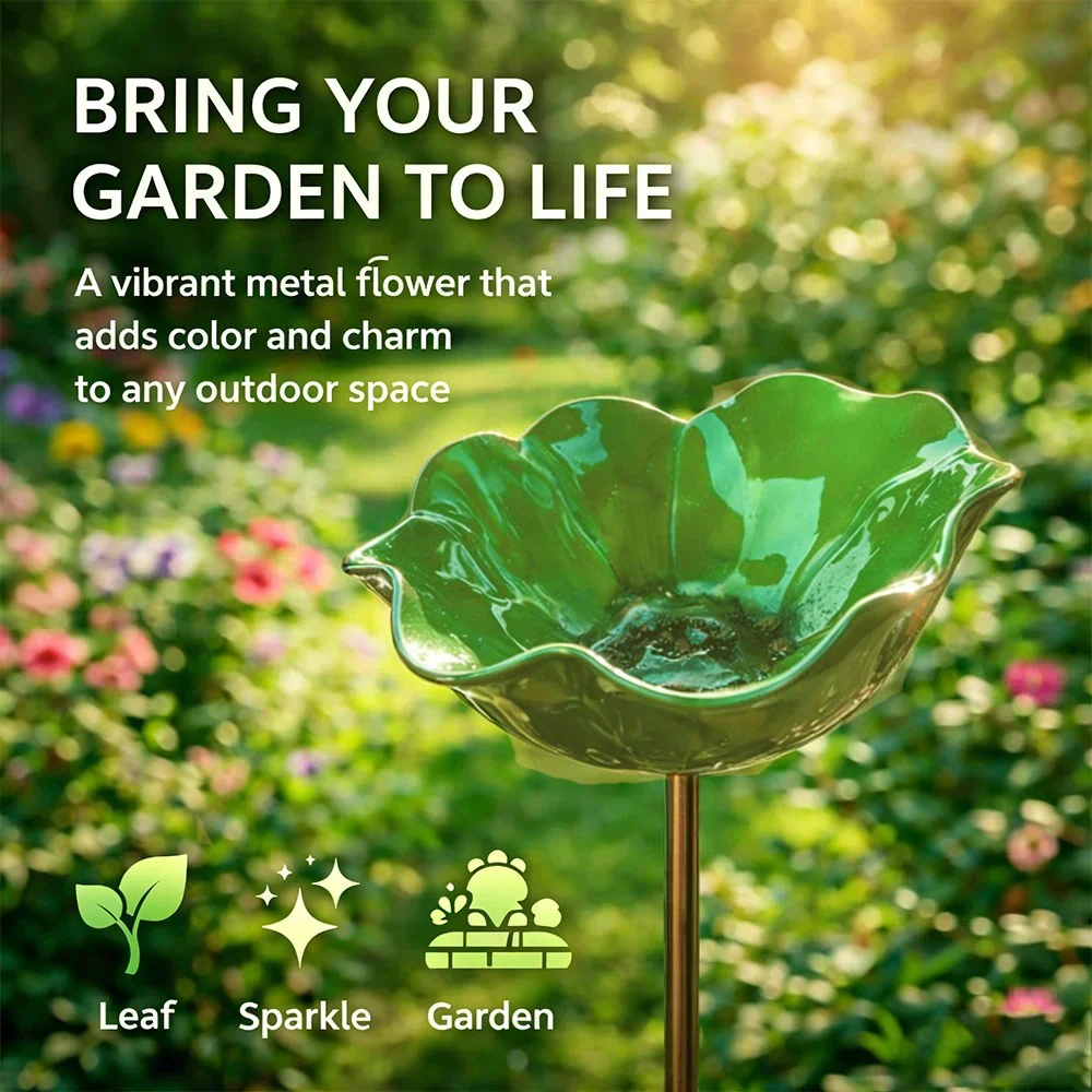 💖🎁2026 Hot Sale 50% Off🌺Handmade Metal Flower Garden Stake🐦 - Image 21