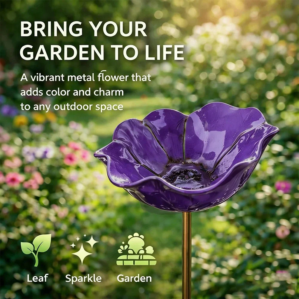 💖🎁2026 Hot Sale 50% Off🌺Handmade Metal Flower Garden Stake🐦 - Image 23