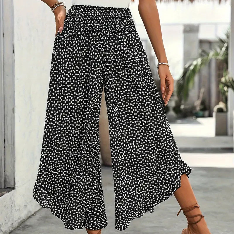 Women's Flowy High Waist Wide-Leg Pants - Image 11