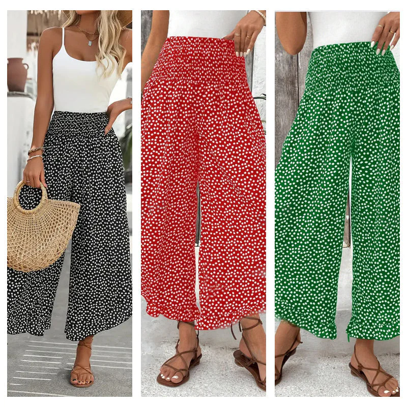 Women's Flowy High Waist Wide-Leg Pants - Image 8