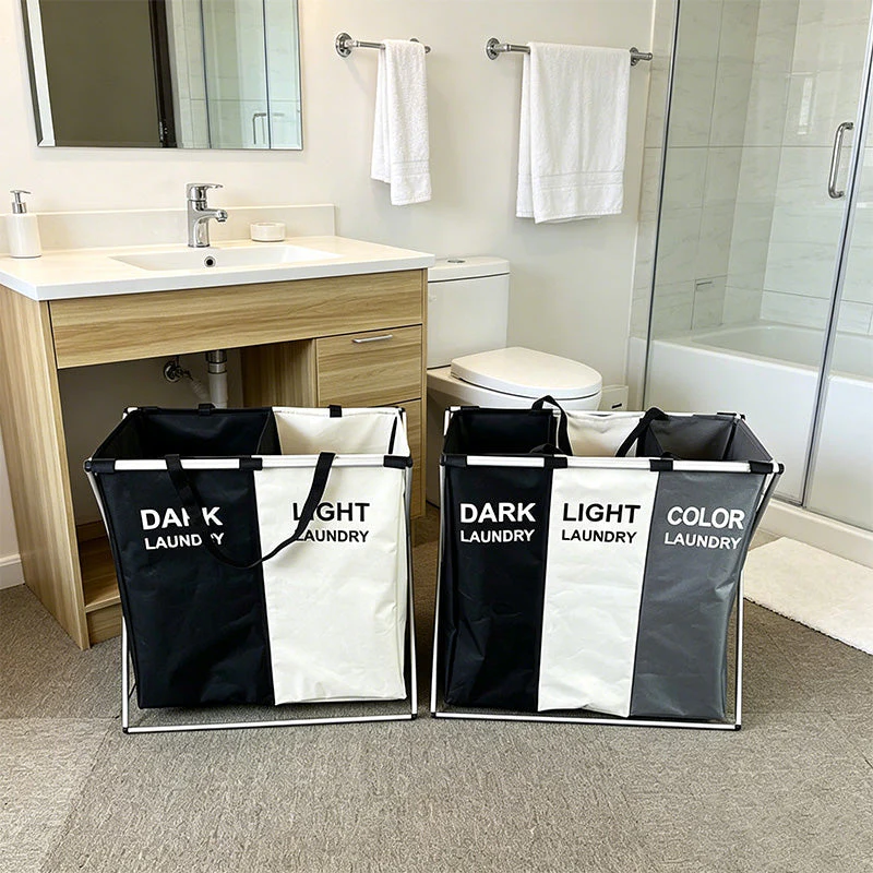 🧺👕🔄 LIMITED-TIME 50% OFF! ✨📦 Foldable 3-Section Laundry Hamper Sorter – Space-Saving, Lightweight, for Bedroom & Bathroom 🏠🧼 - Image 2