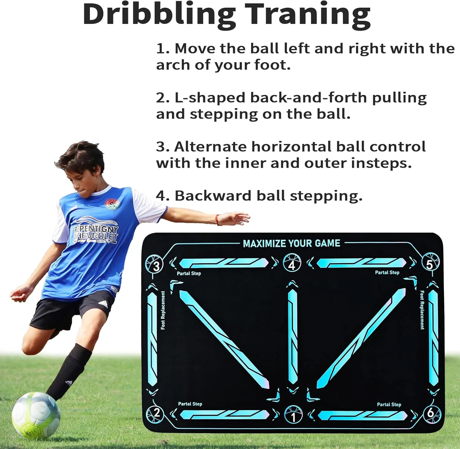 🎅LAST DAY SALE 50% OFF - ⚽Soccer Train Mat for All Levels Non-Slip Silent - Image 7