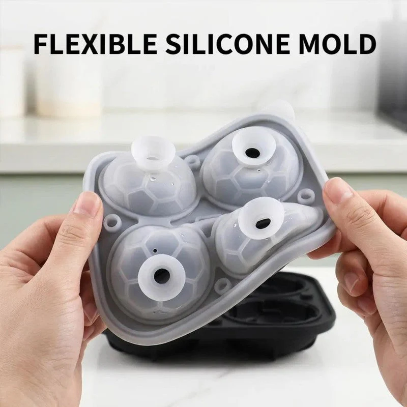 ⚽🏆Last Day Special Price ￡7.99!!💥Football Shape Silicone Ice Ball Mold - Image 4