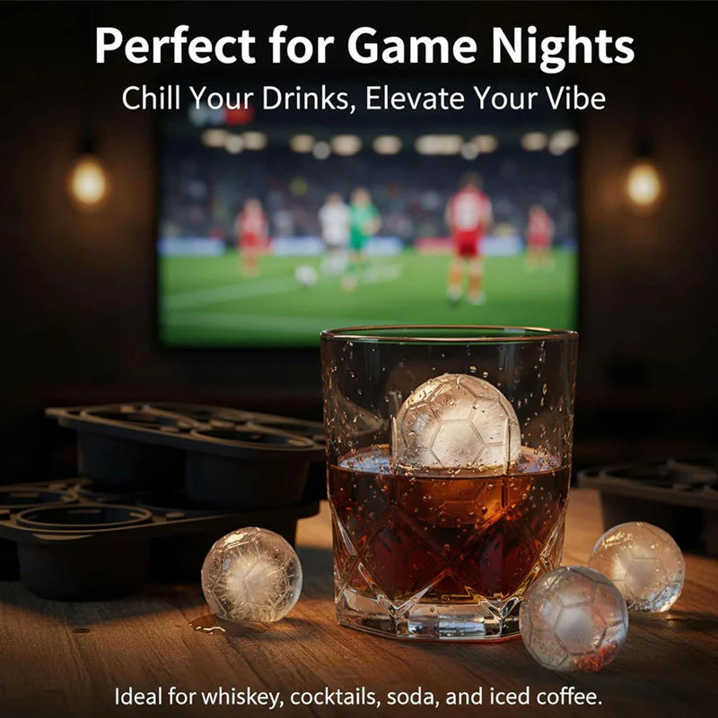 ⚽🏆Last Day Special Price ￡7.99!!💥Football Shape Silicone Ice Ball Mold - Image 5