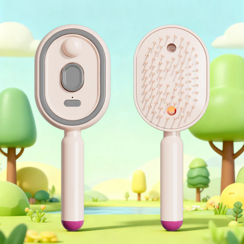 💗LAST DAY SALE 49% OFF⚡Scalp Massager Comb 💆♀️ – Self-Cleaning 🧼, Tangle-Free ✂️ & Frizz-Control Hair Brush with Soothing Mist Spray 💨✨ | Perfect for Dry, Brittle Hair 💧🌟 - Image 12