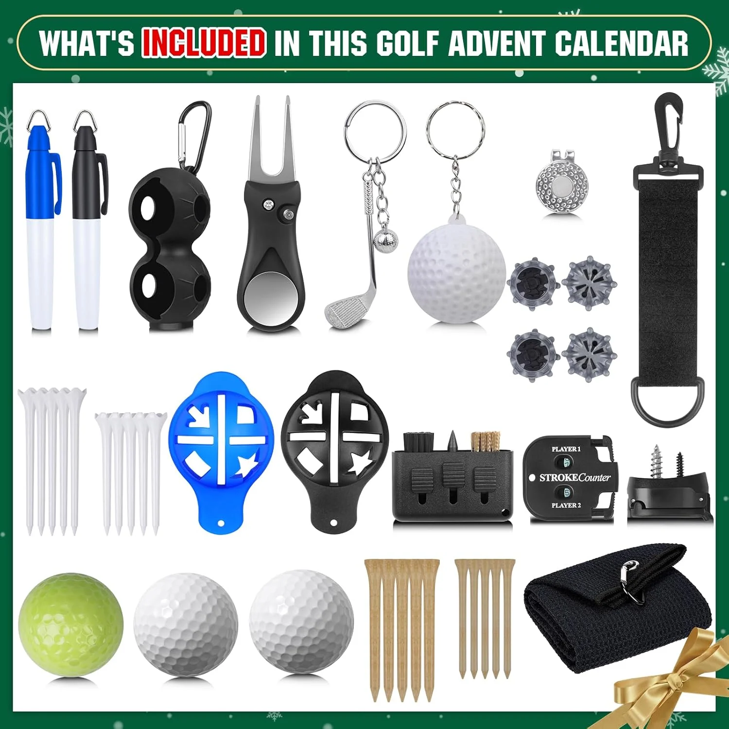 🔥CHRISTMAS SALE 50% OFF!✨24PCS Christmas Golf Advent Calendar - Image 3