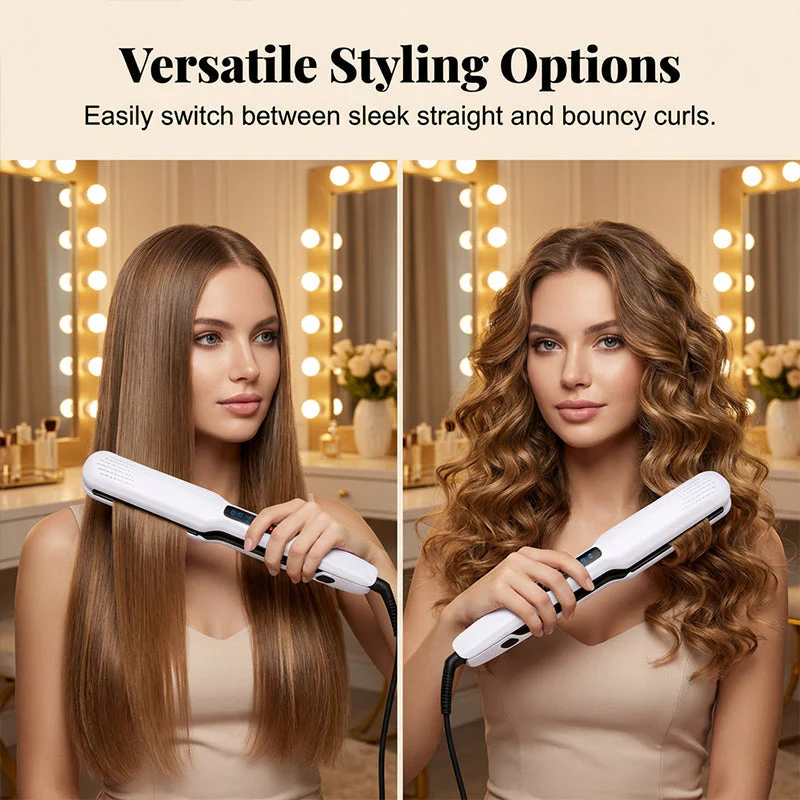 💗LAST DAY SALE 60% OFF⚡50K+ SOLD💕💇♀️2-in-1 Hair Straightener and Curler with Negative Ionic Care⚡Salon Negative Ion Hair Styling Tool