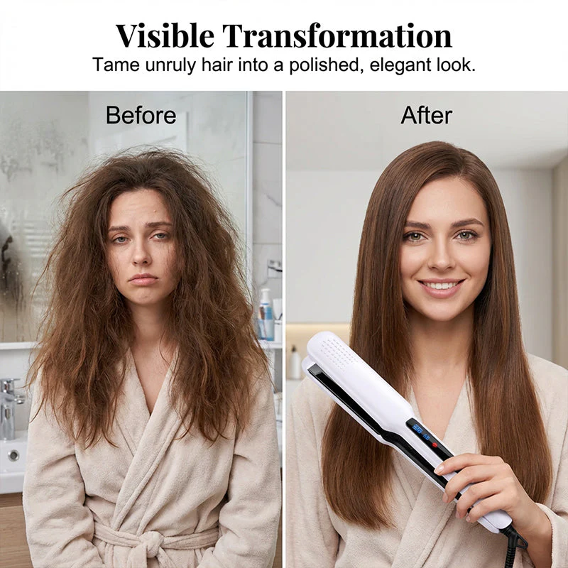 💗LAST DAY SALE 60% OFF⚡50K+ SOLD💕💇♀️2-in-1 Hair Straightener and Curler with Negative Ionic Care⚡Salon Negative Ion Hair Styling Tool - Image 3