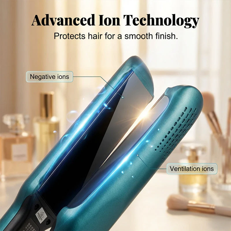 💗LAST DAY SALE 60% OFF⚡50K+ SOLD💕💇♀️2-in-1 Hair Straightener and Curler with Negative Ionic Care⚡Salon Negative Ion Hair Styling Tool - Image 5