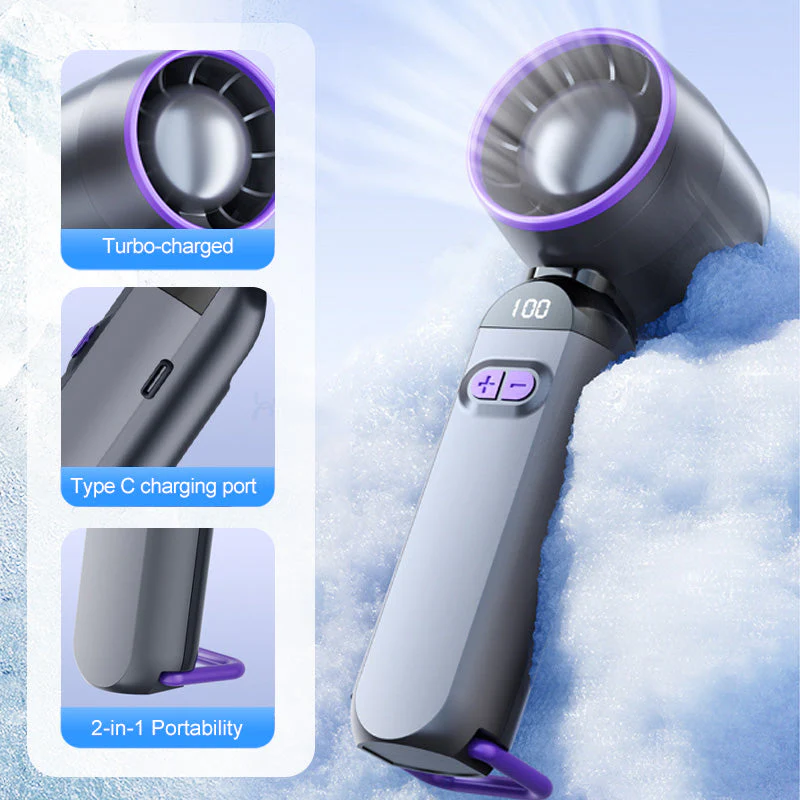 🏆 Last Day Special Price £9.99 ! 🔥Buy more save more💨 Portable Handheld Turbo Fan – Super Powerful Breeze, Ultra-Light & Perfect for Travel ⚡🌬️ - Image 4