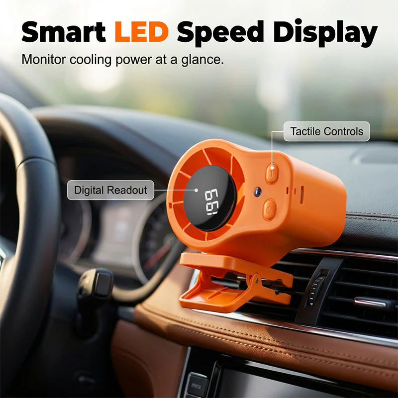 🏆 Last Day Special Price £9.99 ! ⏰Hands-Free Personal Cooling Fan with LED Display - Image 4