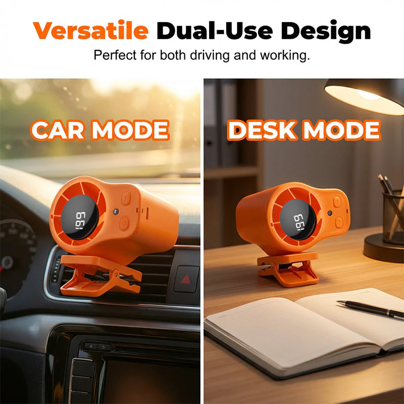 🏆 Last Day Special Price £9.99 ! ⏰Hands-Free Personal Cooling Fan with LED Display - Image 6