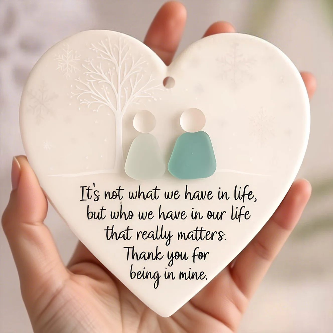 Heart-Shaped Sea Glass Friendship Decor🌊✨