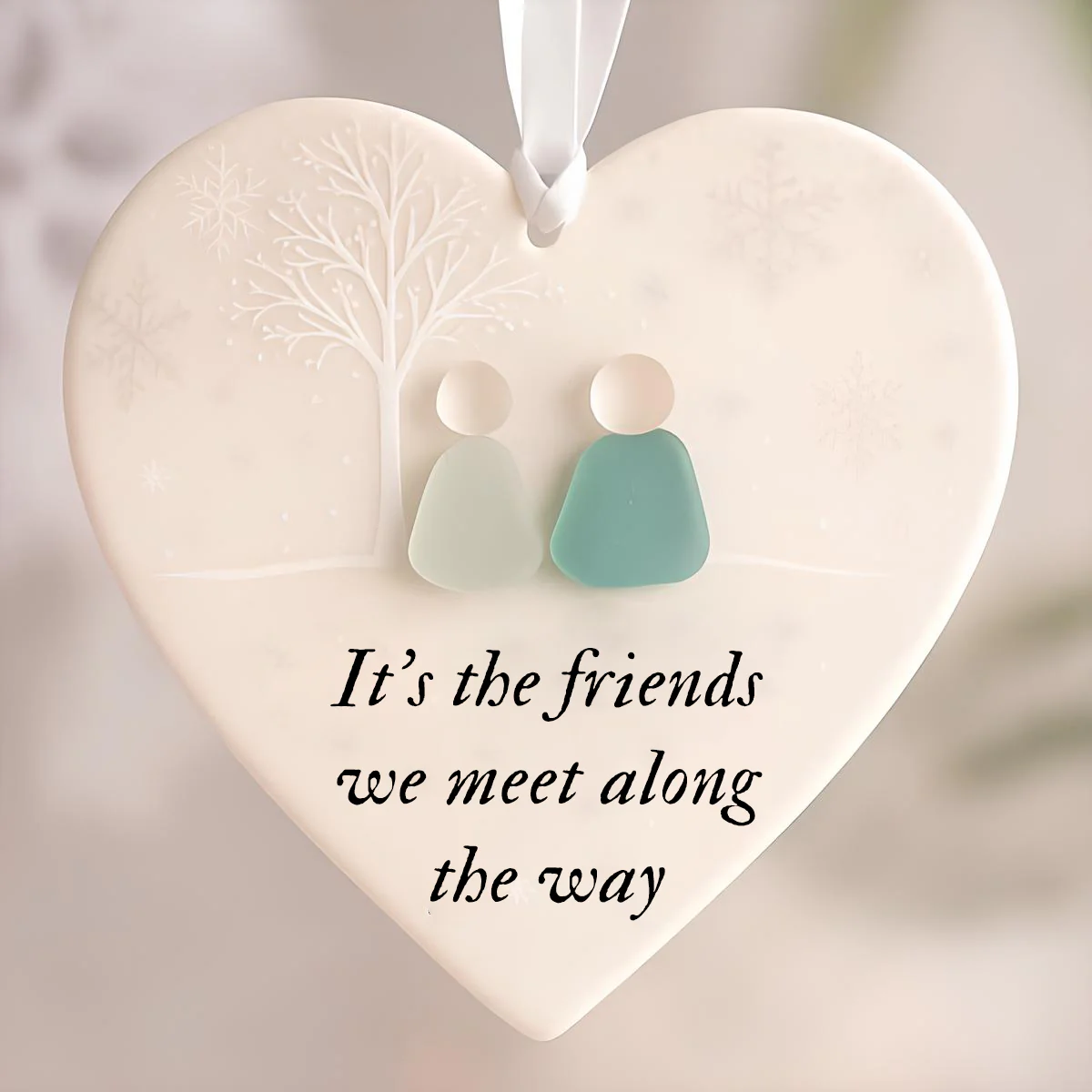 Heart-Shaped Sea Glass Friendship Decor🌊✨ - Image 3