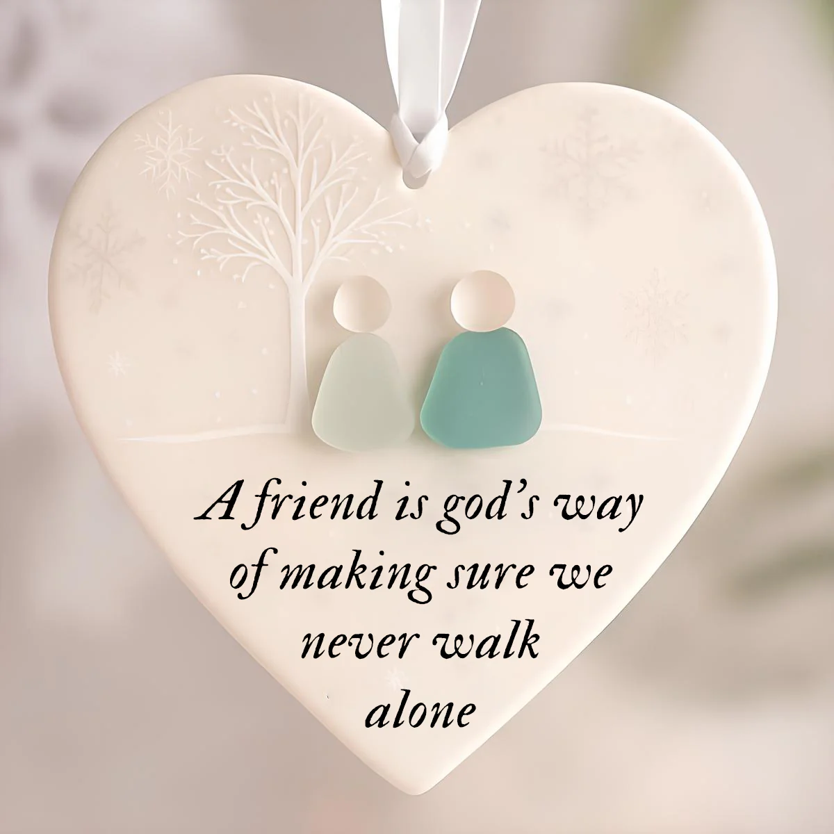 Heart-Shaped Sea Glass Friendship Decor🌊✨ - Image 5