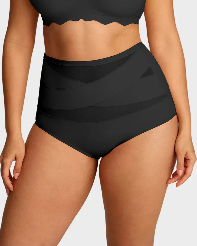 🌸 Last Day Special Price £9.99 ! 🔥Buy 1 Get 1 Free🎁Plus-Size High-Waist Cross Tummy Control Panties - Image 12