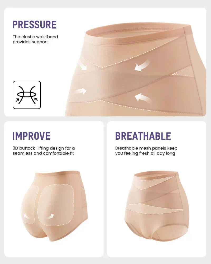 🌸 Last Day Special Price £9.99 ! 🔥Buy 1 Get 1 Free🎁Plus-Size High-Waist Cross Tummy Control Panties - Image 17