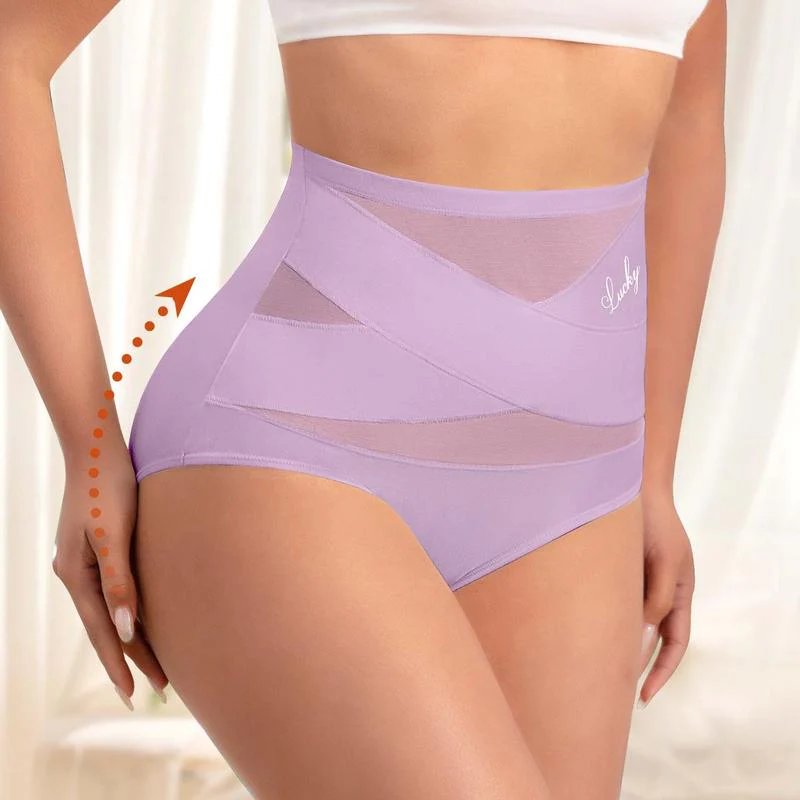 🌸 Last Day Special Price £9.99 ! 🔥Buy 1 Get 1 Free🎁Plus-Size High-Waist Cross Tummy Control Panties - Image 25