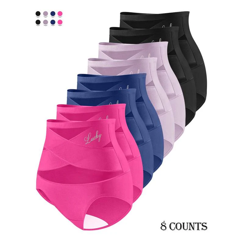 🌸 Last Day Special Price £9.99 ! 🔥Buy 1 Get 1 Free🎁Plus-Size High-Waist Cross Tummy Control Panties - Image 26