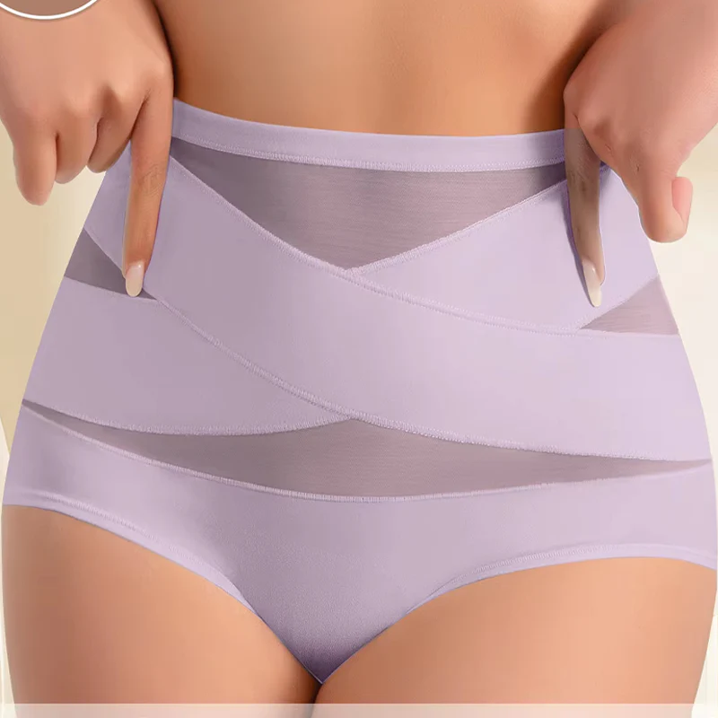🌸 Last Day Special Price £9.99 ! 🔥Buy 1 Get 1 Free🎁Plus-Size High-Waist Cross Tummy Control Panties - Image 29
