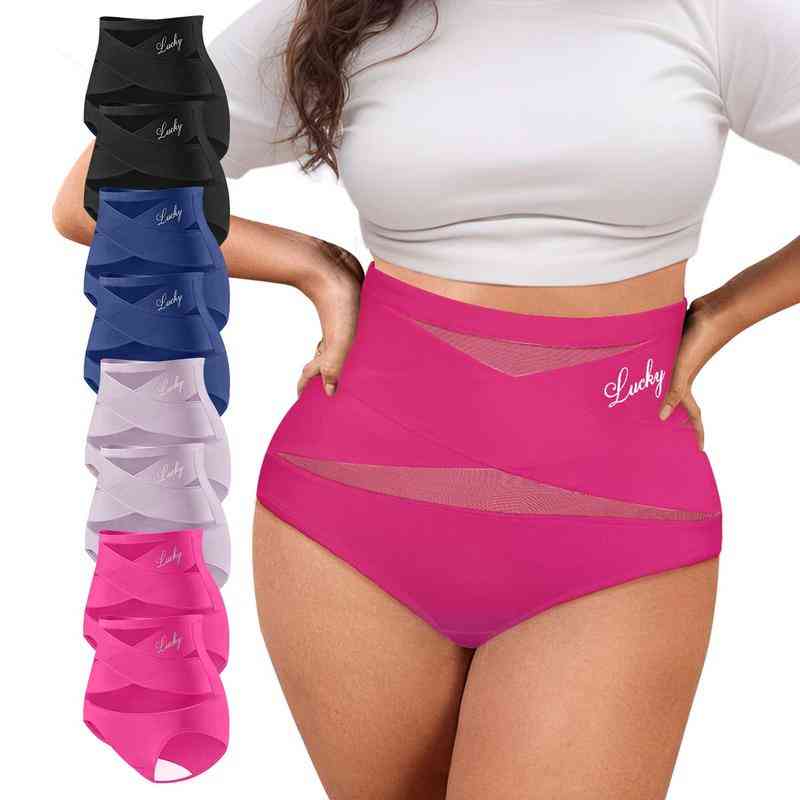 🌸 Last Day Special Price £9.99 ! 🔥Buy 1 Get 1 Free🎁Plus-Size High-Waist Cross Tummy Control Panties - Image 3
