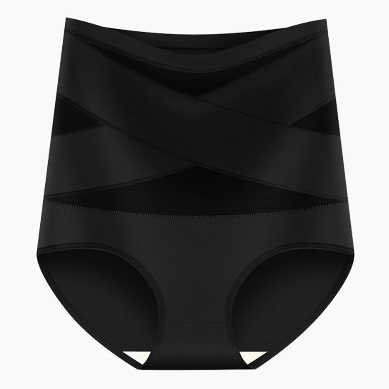 🌸 Last Day Special Price £9.99 ! 🔥Buy 1 Get 1 Free🎁Plus-Size High-Waist Cross Tummy Control Panties - Image 9