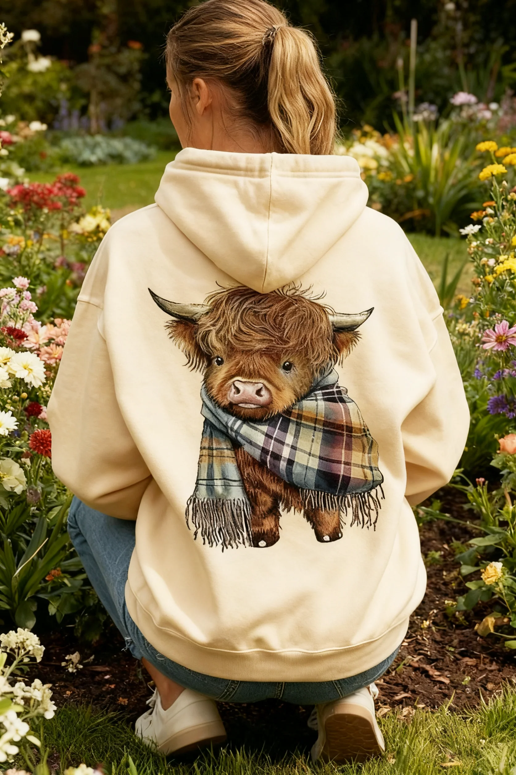 💖CHRISTMAS SALE 50% OFF!!🎁Cute Highland Cow Cozy Fleece-Lined Hooded Sweatshirt🦬 - Image 3