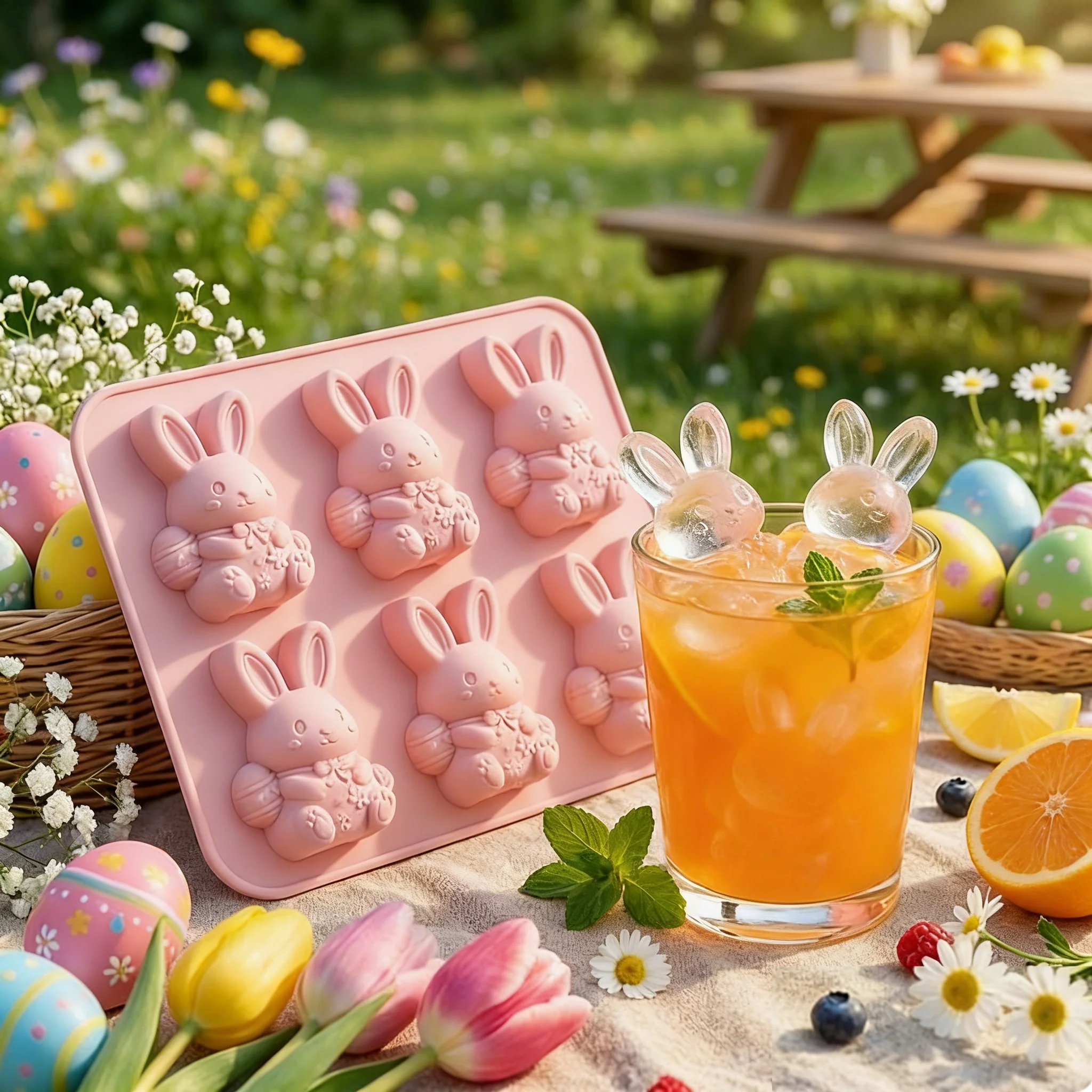 ⏳Last Day Special Price £6.99!!🐇🐰 Mini Highland Cow/Rabbit Ice Cube Mold – Cute 3D Ice for Drinks, Parties & Gifts
