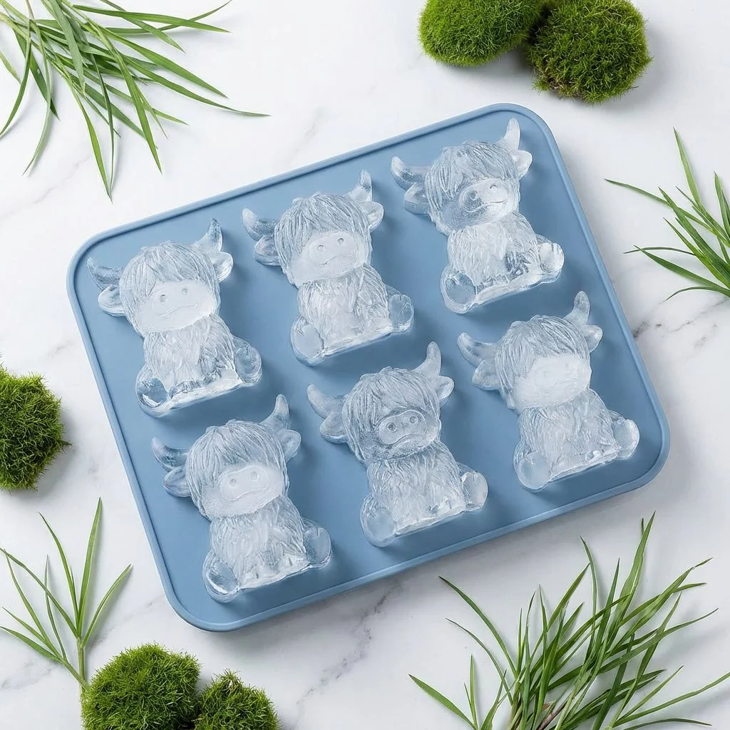 ⏳Last Day Special Price £6.99!!🐇🐰 Mini Highland Cow/Rabbit Ice Cube Mold – Cute 3D Ice for Drinks, Parties & Gifts - Image 4