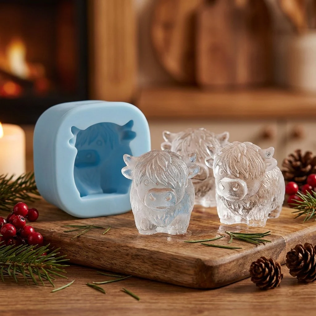 ⏳Last Day Special Price £6.99!!🐇🐰 Mini Highland Cow/Rabbit Ice Cube Mold – Cute 3D Ice for Drinks, Parties & Gifts - Image 7
