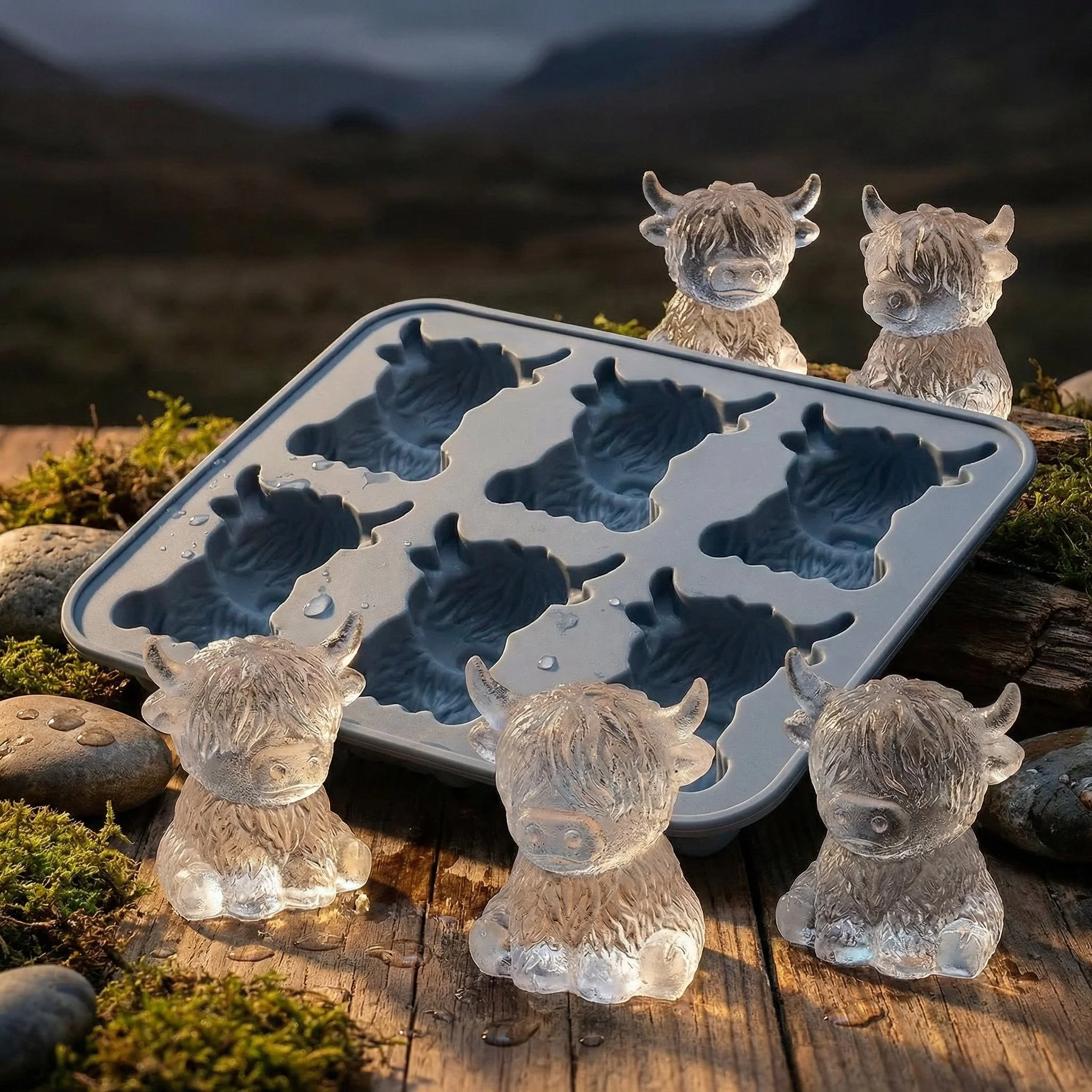 ⏳Last Day Special Price £6.99!!🐇🐰 Mini Highland Cow/Rabbit Ice Cube Mold – Cute 3D Ice for Drinks, Parties & Gifts - Image 8