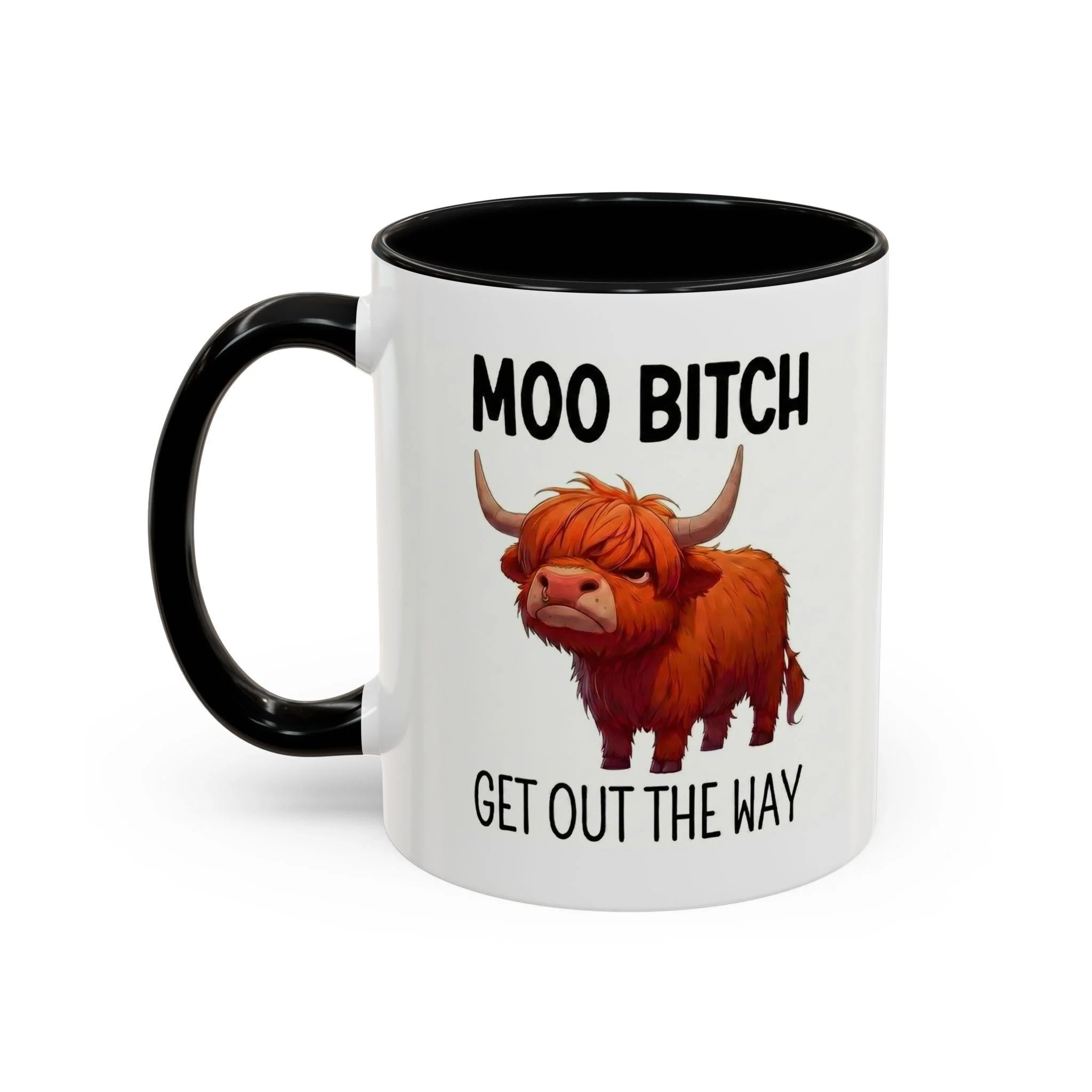 🔥LAST DAY SALE 50% OFF!!🏆Flash Sale⚡ 50K+ SOLD! Almost Gone💥Moo Bitch Get Out The Way Highland Cow Mug - Image 5