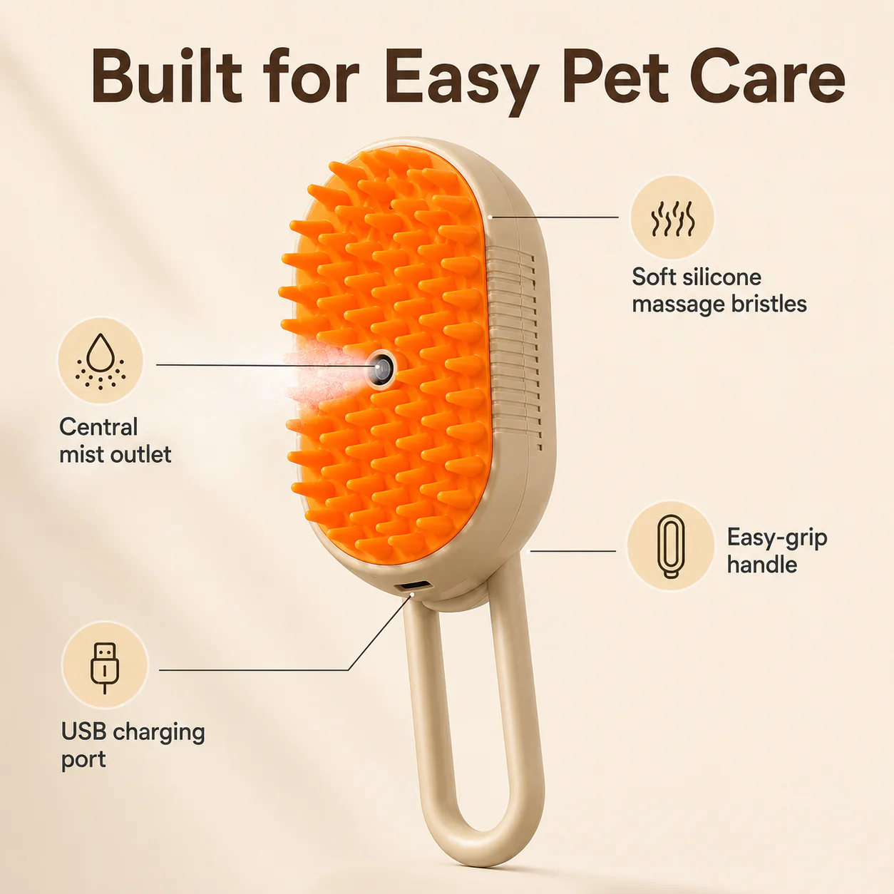 🔥Rechargeable Pet Spray Massage Comb - Image 4