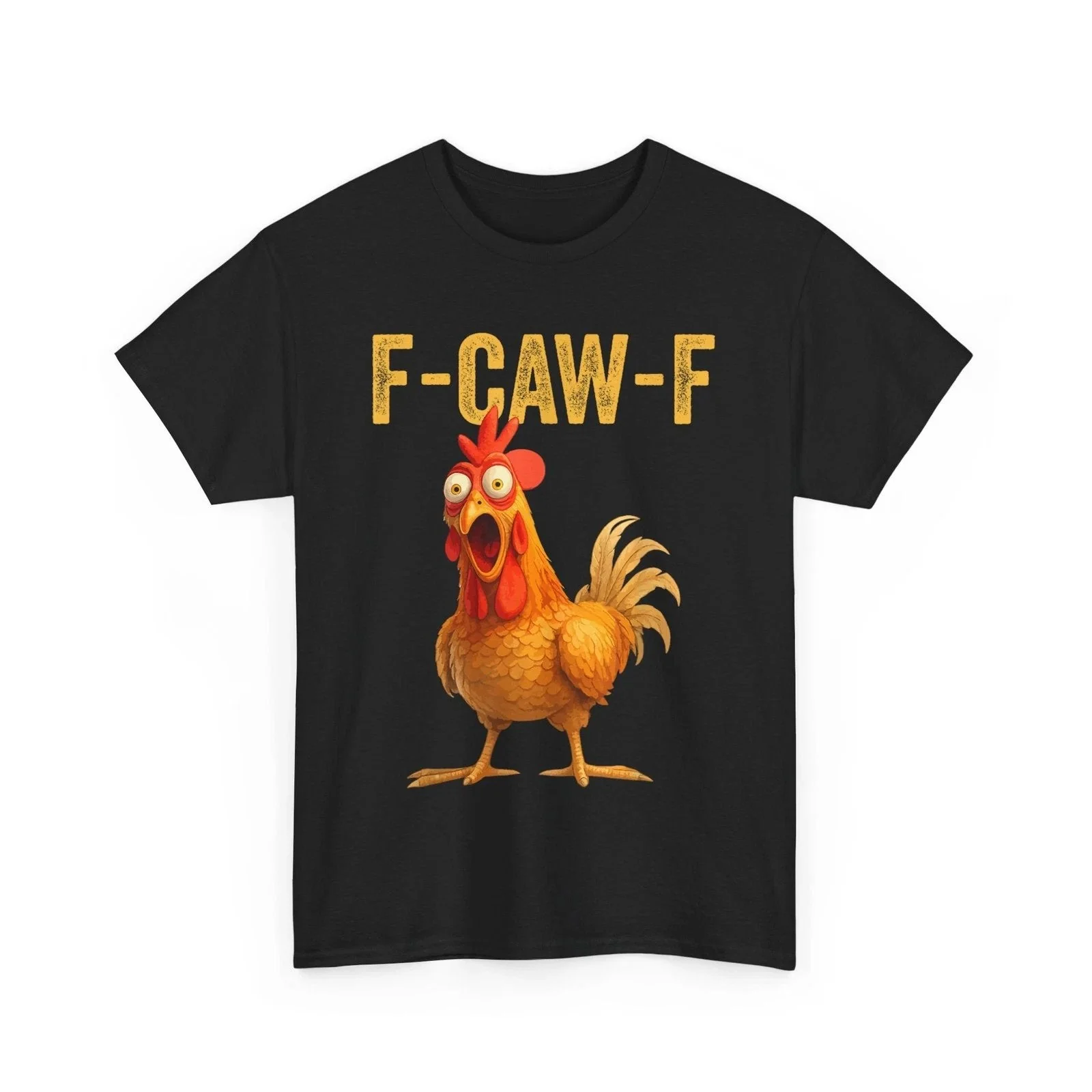 💥Surprise Price: Only £10.99!!🐓F-Caw-F😍Humorous Chicken Pattern T-Shirt🖤 - Image 9