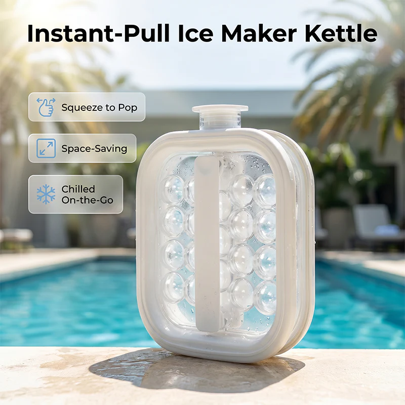 🥇Summer Hot Sale 50% OFF💦Portable Silicone Ice Ball Maker Kettle🧊