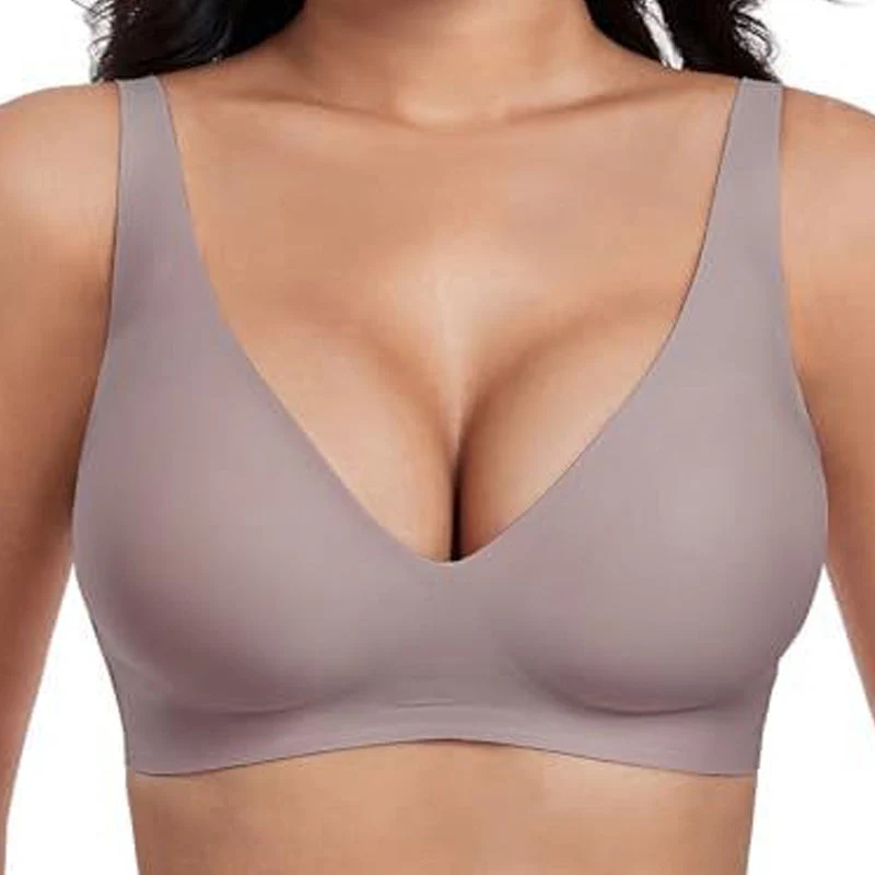 💗LAST DAY SALE 50% OFF⚡50K+ SOLD💕 Jelly Wireless Womens Comfortable Wireless Bras Push Up Bralettes Seamless Tshirts Bras Deep V Everyday Bras - Image 14