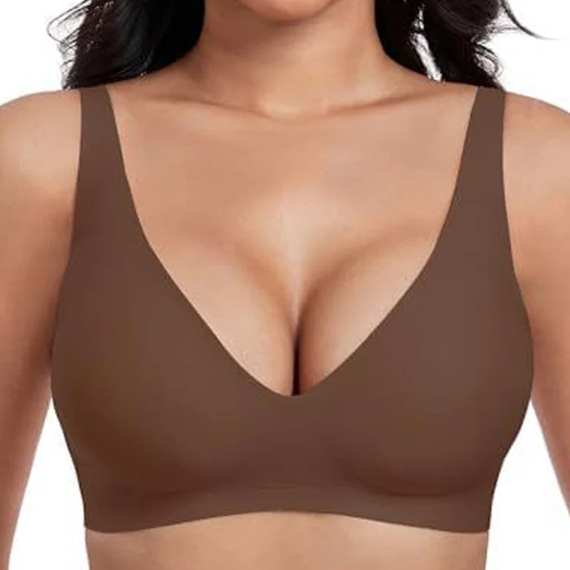 💗LAST DAY SALE 50% OFF⚡50K+ SOLD💕 Jelly Wireless Womens Comfortable Wireless Bras Push Up Bralettes Seamless Tshirts Bras Deep V Everyday Bras - Image 16