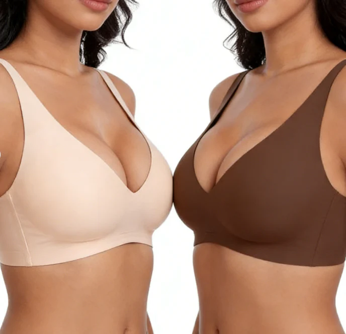 💗LAST DAY SALE 50% OFF⚡50K+ SOLD💕 Jelly Wireless Womens Comfortable Wireless Bras Push Up Bralettes Seamless Tshirts Bras Deep V Everyday Bras - Image 19