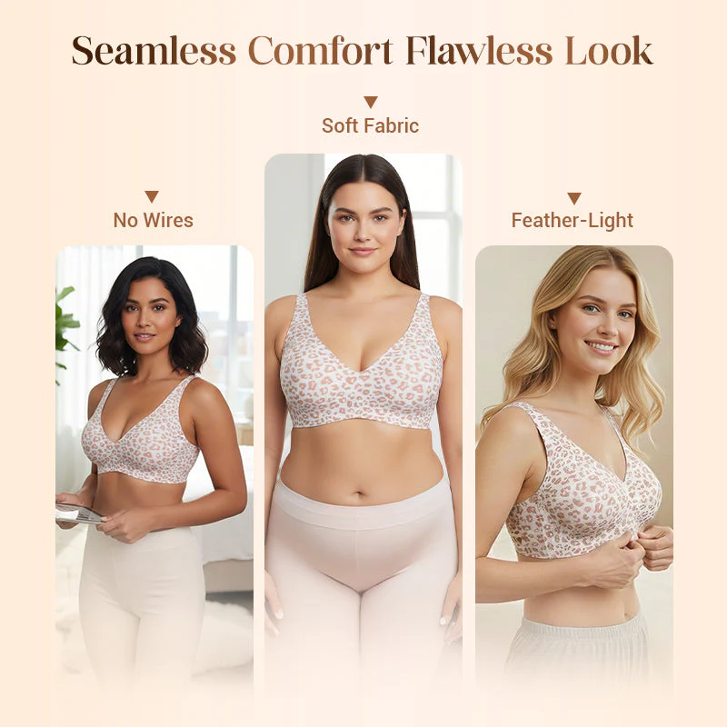 💗LAST DAY SALE 50% OFF⚡50K+ SOLD💕 Jelly Wireless Womens Comfortable Wireless Bras Push Up Bralettes Seamless Tshirts Bras Deep V Everyday Bras - Image 3