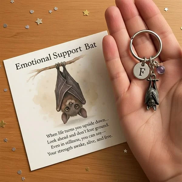 🦇Emotional Support Bat Inspirational Keychain - Image 2