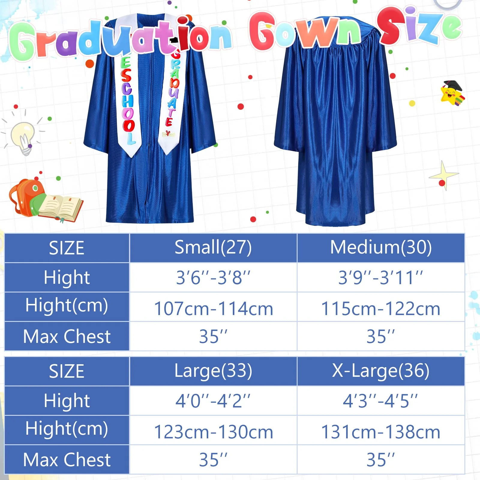 š„Last Day 50% OFF - Kindergarten Graduation Cap & Gown Set ā Class of 2026 Satin Graduation Outfit & Keepsake Gift Bundle š - Image 4