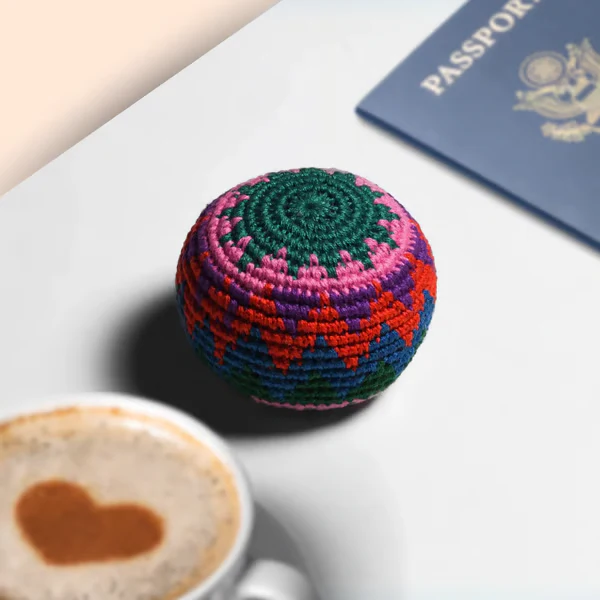 ⏰🔥LIMITED TIME 50% OFF! 🌈 Knit Multicolor Hacky Sack – Stress-Relief, Fun & Portable (2.5" Diameter) ✨ - Image 6