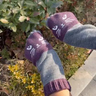 ⚡Christmas Gift idea £8.99!! 🔥Warm and Cuddly🧤Women's Knitted Fingerless Gloves with Cute Cat Pattern🐱 - Image 12