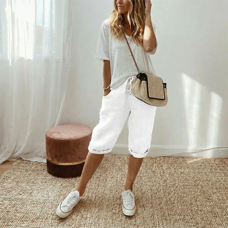☀️SUMMER SALE 50%OFF😍Women’s Casual Cotton Linen Capris – Breathable, Comfortable & Effortlessly Chic - Image 11