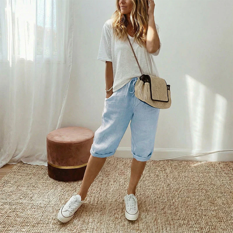 ☀️SUMMER SALE 50%OFF😍Women’s Casual Cotton Linen Capris – Breathable, Comfortable & Effortlessly Chic - Image 12