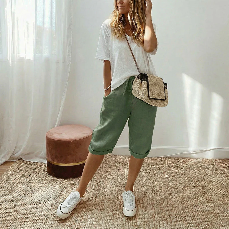 ☀️SUMMER SALE 50%OFF😍Women’s Casual Cotton Linen Capris – Breathable, Comfortable & Effortlessly Chic - Image 13