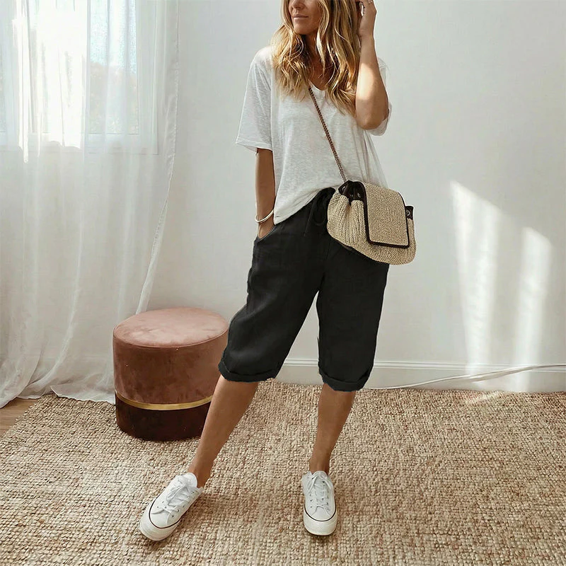 ☀️SUMMER SALE 50%OFF😍Women’s Casual Cotton Linen Capris – Breathable, Comfortable & Effortlessly Chic - Image 9