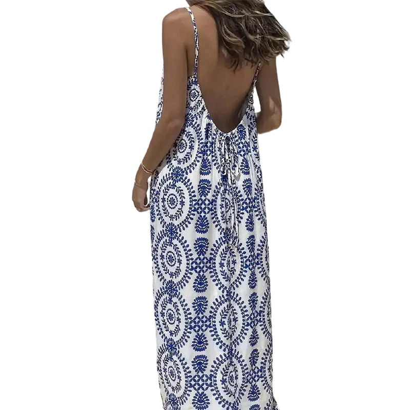 🔥2026 HOT SALE 50% OFF!!!👗Women's Summer Backless Spaghetti Strap Maxi Dress - Image 13