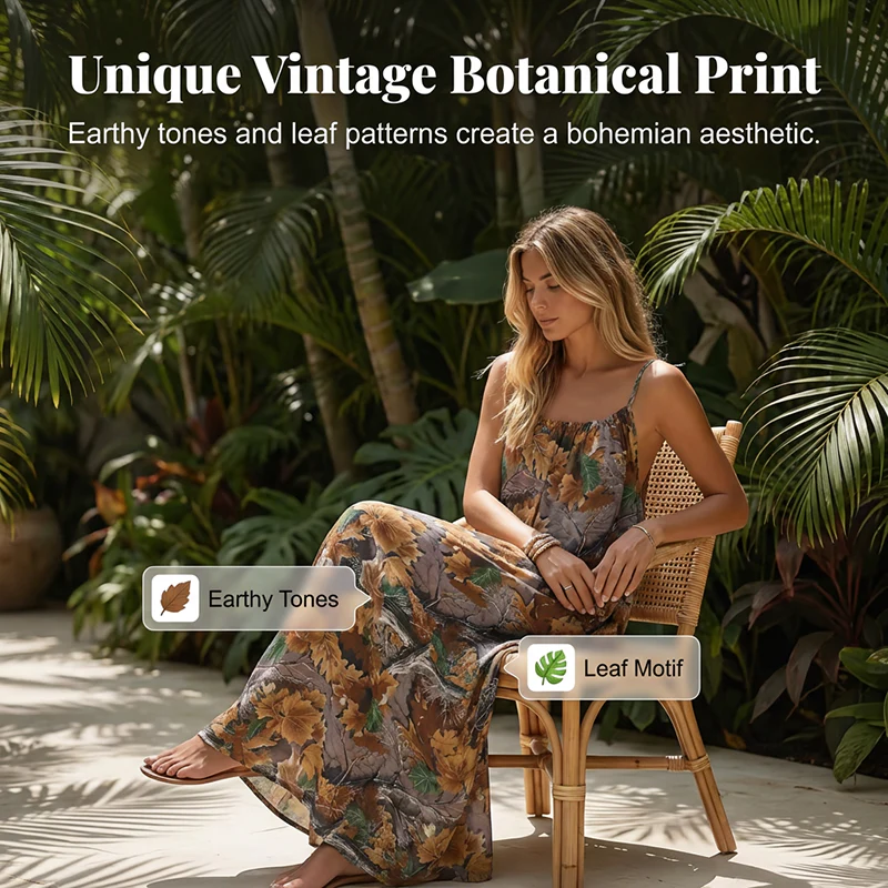 🔥2026 HOT SALE 50% OFF!!!👗Women's Summer Backless Spaghetti Strap Maxi Dress - Image 3